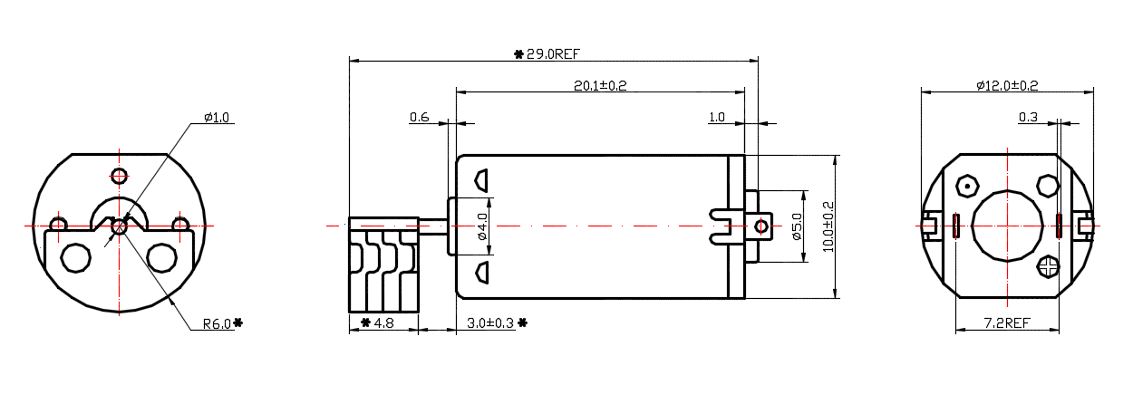 N30微型振动电机尺寸图